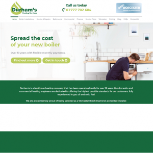 Website launched for Durham’s Heating Services