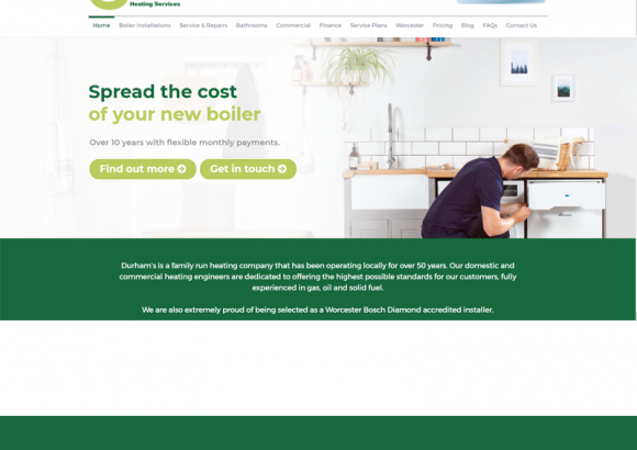 Website launched for Durham’s Heating Services